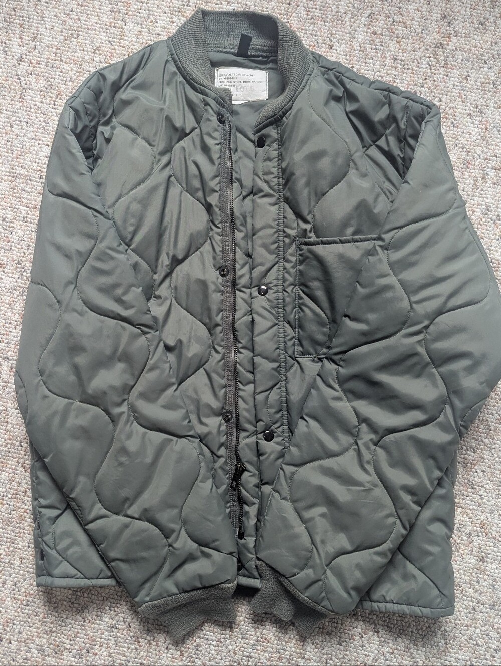 Quilted Olive Green Women's Bomber jacket